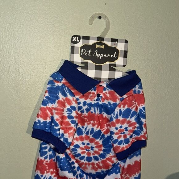 Patriotic, dog collared shirt - Picture 3 of 6